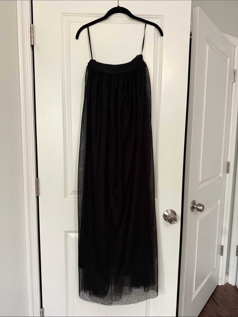 Black Tulle Maxi Skirt - Women